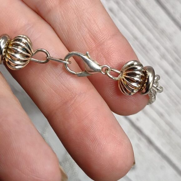 Puff Heart Necklace with Seed Beaded Chain.  B1 - Picture 3 of 8